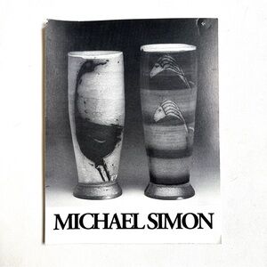 Michael Simon Ceramic Tumbler Exhibit Postcard 1997